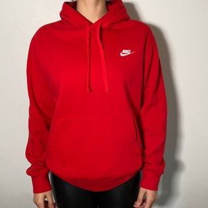 Red Nike Hoodie - L